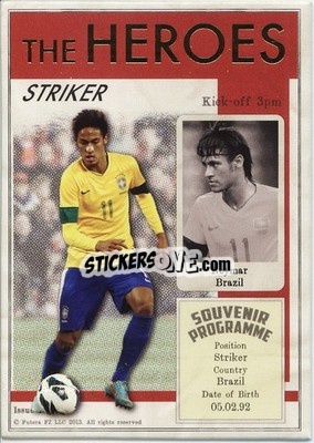 Sticker Neymar - World Football UNIQUE 2013 n. HER29 - Futera