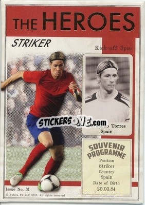 Sticker Fernando Torres - World Football UNIQUE 2013 n. HER31 - Futera