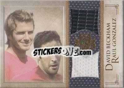 Sticker David Beckham / Raul Gonzalez - World Football UNIQUE 2013 n. MEM28 - Futera