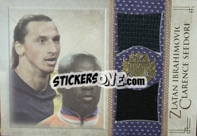Sticker Zlatan Ibrahimovic / Clarence Seedorf - World Football UNIQUE 2013 n. MEM40 - Futera