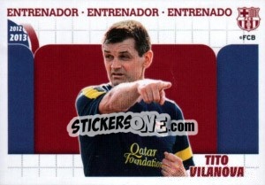 Sticker Tito Vilanova (Entrenador) - FC Barcelona 2012-2013 n. 14 - Panini