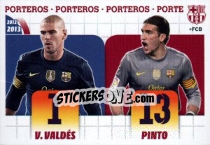 Cromo Victor Valdes / Pinto (Porteros) - FC Barcelona 2012-2013 - Panini