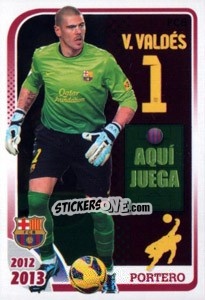 Cromo Victor Valdes (Portero) - FC Barcelona 2012-2013 - Panini