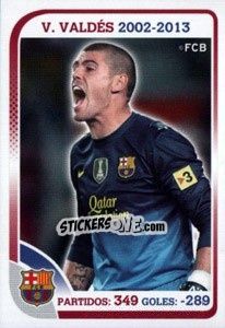 Figurina Victor Valdes (Trayectoria) - FC Barcelona 2012-2013 n. 34 - Panini