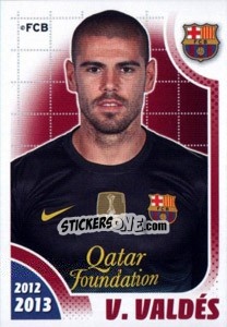 Sticker Victor Valdes - FC Barcelona 2012-2013 n. 37 - Panini