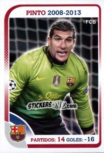 Figurina Pinto (Trayectoria) - FC Barcelona 2012-2013 - Panini