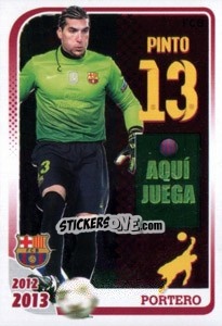 Sticker Pinto (Portero) - FC Barcelona 2012-2013 n. 42 - Panini