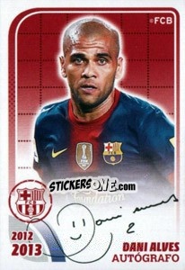 Sticker Dani Alves (Autografo) - FC Barcelona 2012-2013 - Panini