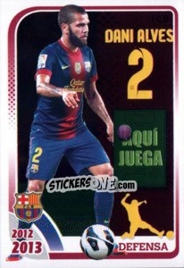 Sticker Dani Alves (Defensa) - FC Barcelona 2012-2013 - Panini