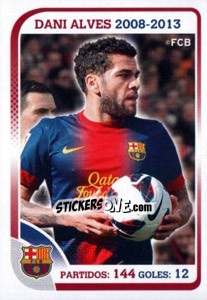 Figurina Dani Alves (Trayectoria) - FC Barcelona 2012-2013 - Panini