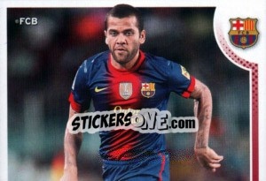 Sticker Dani Alves in action - FC Barcelona 2012-2013 n. 47 - Panini