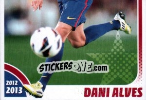 Cromo Dani Alves in action - FC Barcelona 2012-2013 - Panini
