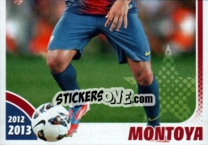 Cromo Montoya in action - FC Barcelona 2012-2013 - Panini