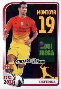 Sticker Montoya (Defensa) - FC Barcelona 2012-2013 n. 54 - Panini