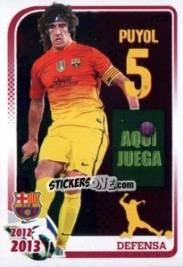 Sticker Puyol (Defensa) - FC Barcelona 2012-2013 n. 57 - Panini