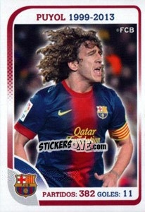 Figurina Puyol (Trayectoria) - FC Barcelona 2012-2013 - Panini