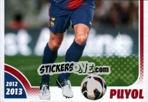 Sticker Puyol in action - FC Barcelona 2012-2013 n. 60 - Panini
