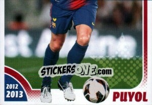 Cromo Puyol in action - FC Barcelona 2012-2013 - Panini