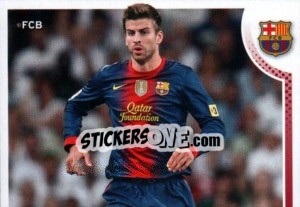 Sticker Pique in action - FC Barcelona 2012-2013 n. 63 - Panini