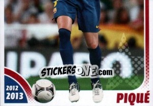 Cromo Pique in action - FC Barcelona 2012-2013 - Panini