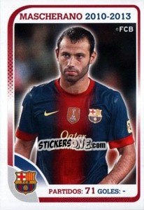 Sticker Mascherano (Trayectoria) - FC Barcelona 2012-2013 - Panini