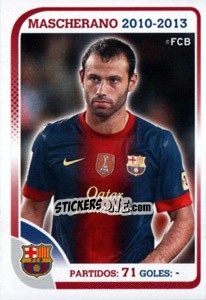 Sticker Mascherano (Trayectoria) - FC Barcelona 2012-2013 n. 70 - Panini