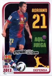 Sticker Adriano Correia (Defensa) - FC Barcelona 2012-2013 - Panini