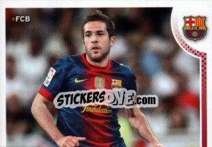 Cromo Jordi Alba in action - FC Barcelona 2012-2013 - Panini