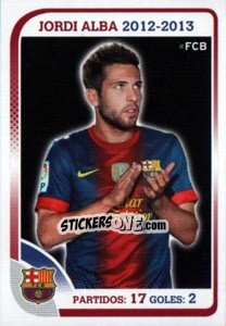 Cromo Jordi Alba (Trayectoria) - FC Barcelona 2012-2013 - Panini