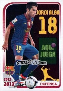 Sticker Jordi Alba (Defensa) - FC Barcelona 2012-2013 - Panini