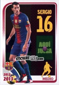 Cromo Sergio (Medio) - FC Barcelona 2012-2013 - Panini