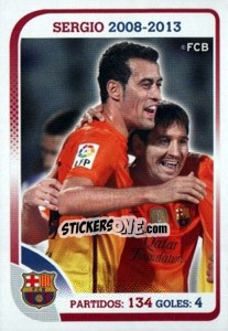 Figurina Sergio (Trayectoria) - FC Barcelona 2012-2013 - Panini