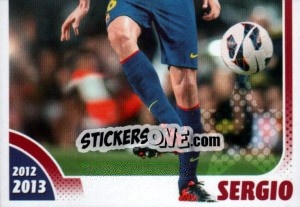 Sticker Sergio in action - FC Barcelona 2012-2013 - Panini