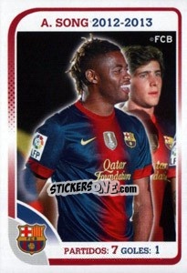 Sticker A.Song (Trayectoria) - FC Barcelona 2012-2013 n. 101 - Panini