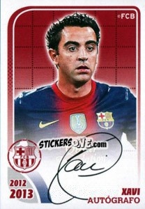 Sticker Xavi (Autografo) - FC Barcelona 2012-2013 - Panini