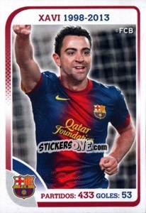 Sticker Xavi (Trayectoria) - FC Barcelona 2012-2013 n. 106 - Panini