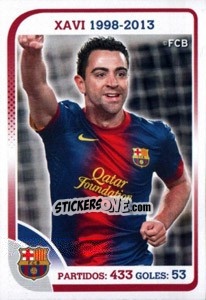 Cromo Xavi (Trayectoria) - FC Barcelona 2012-2013 - Panini