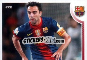Sticker Xavi in action - FC Barcelona 2012-2013 n. 107 - Panini