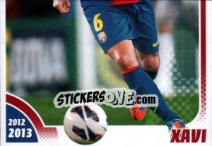 Sticker Xavi in action - FC Barcelona 2012-2013 n. 108 - Panini
