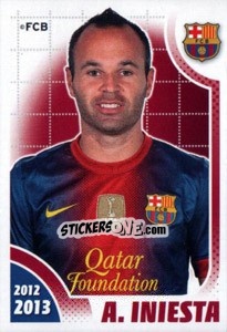Sticker A.Iniesta - FC Barcelona 2012-2013 - Panini