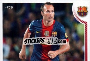 Cromo A.Iniesta in action - FC Barcelona 2012-2013 - Panini