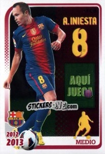Sticker A.Iniesta (Medio) - FC Barcelona 2012-2013 n. 114 - Panini