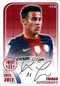 Sticker Thiago (Autografo) - FC Barcelona 2012-2013 - Panini