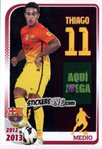 Sticker Thiago (Medio) - FC Barcelona 2012-2013 - Panini