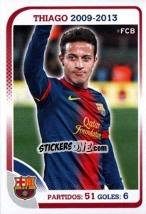Sticker Thiago (Trayectoria) - FC Barcelona 2012-2013 n. 118 - Panini