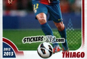 Cromo Thiago in action - FC Barcelona 2012-2013 - Panini