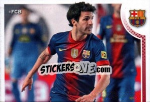 Figurina Fabregas in action - FC Barcelona 2012-2013 - Panini