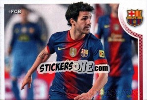 Sticker Fabregas in action - FC Barcelona 2012-2013 n. 123 - Panini