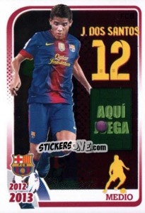 Sticker J.Dos Santos (Medio) - FC Barcelona 2012-2013 - Panini