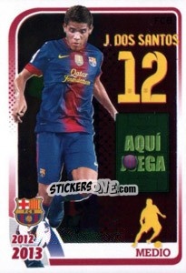 Figurina J.Dos Santos (Medio) - FC Barcelona 2012-2013 - Panini